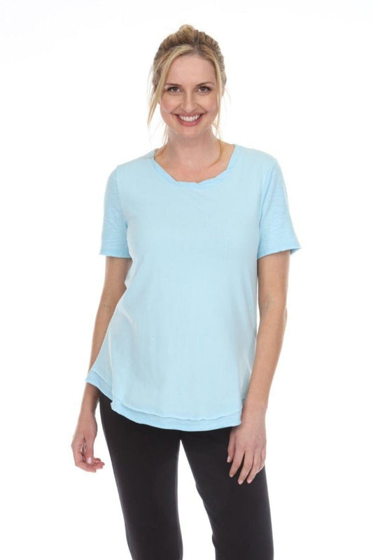 Raw Edge Hem Tee