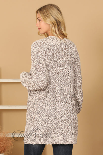 H. Grey Popcorn Pocket Cardigan