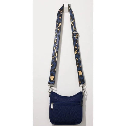 preneLOVE CROC-EMBOSSED MINI MESSENGER CROSSBODY BAG