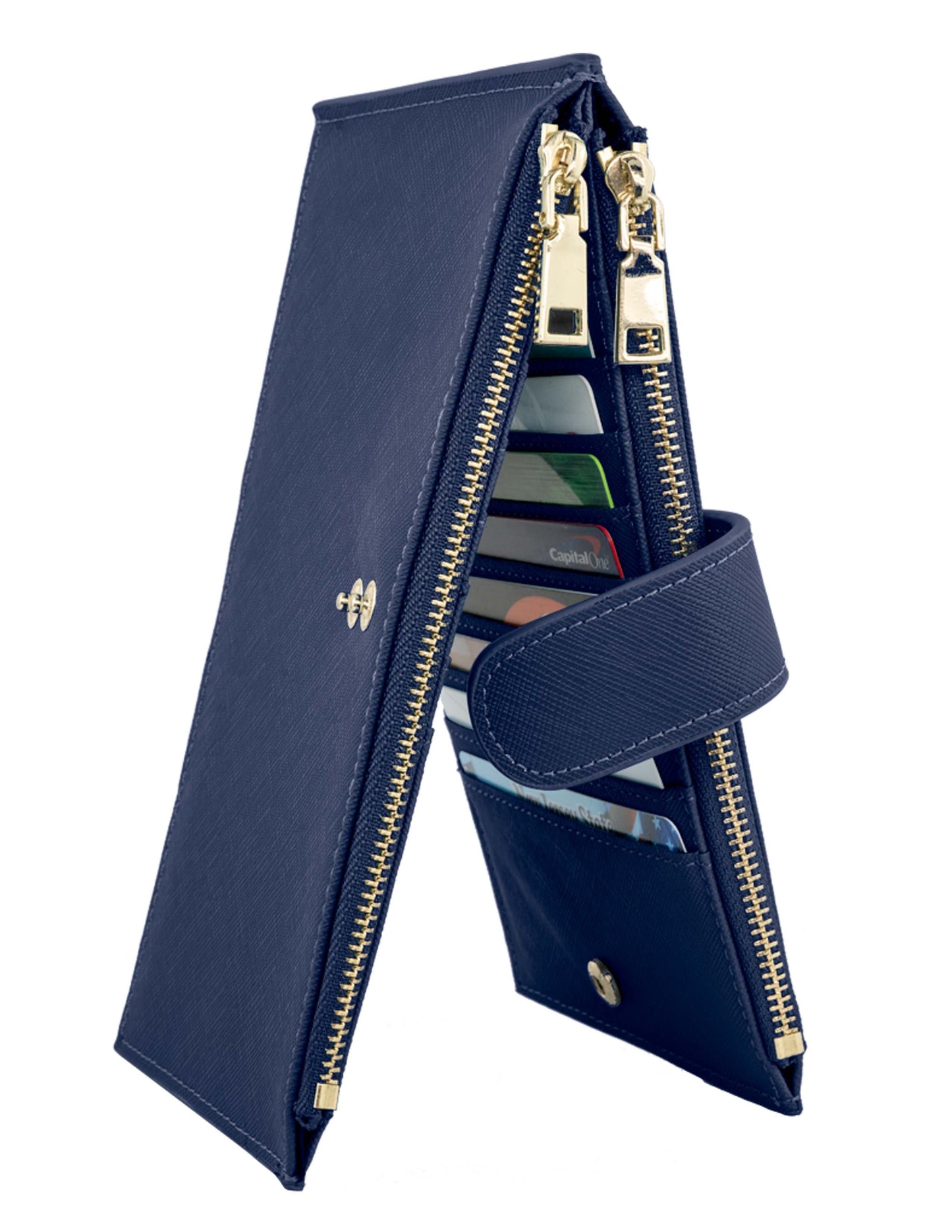 RFID Blocking Bifold Multi Card Case Wallet with CDC Card Slot- Random Color