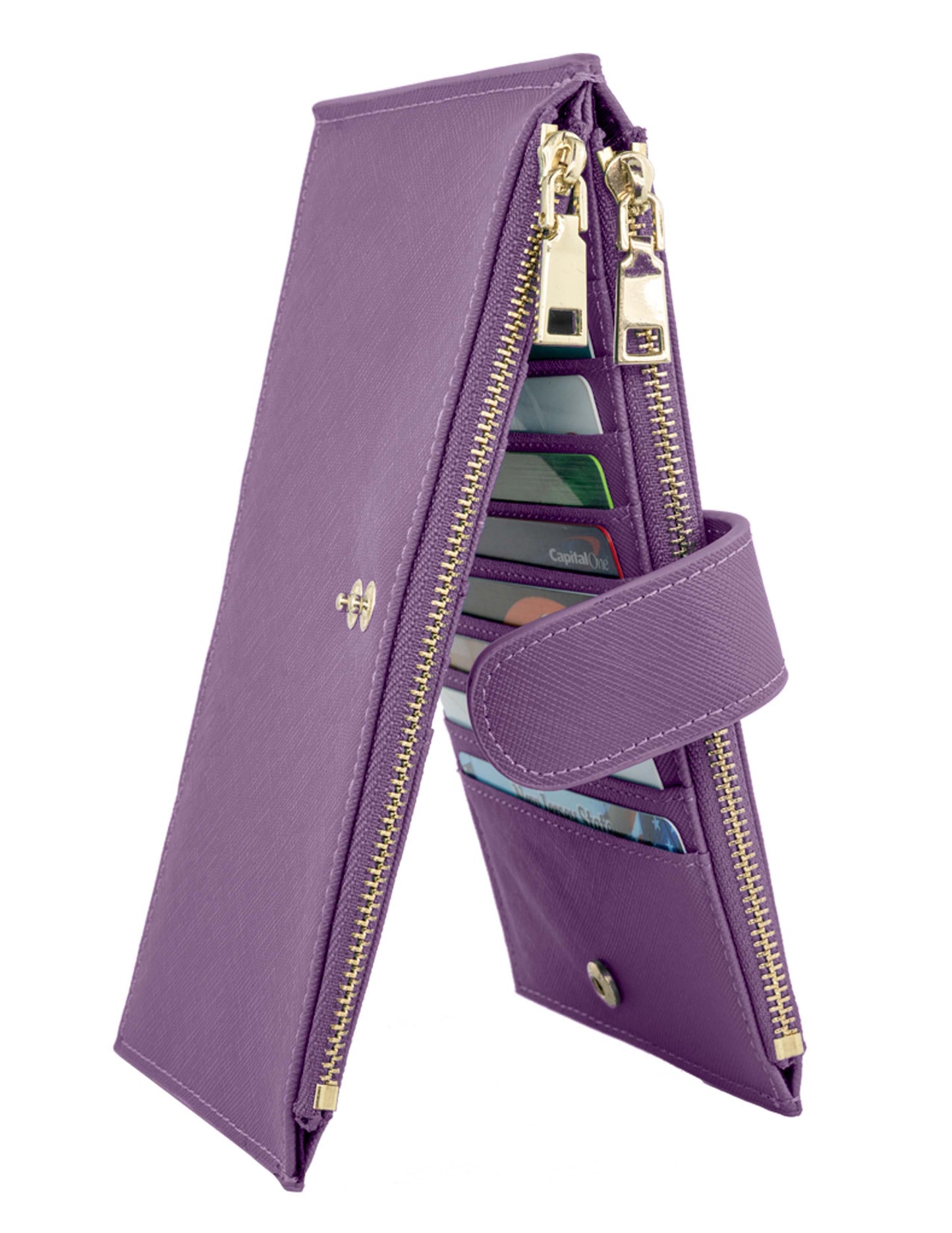 RFID Blocking Bifold Multi Card Case Wallet with CDC Card Slot- Random Color