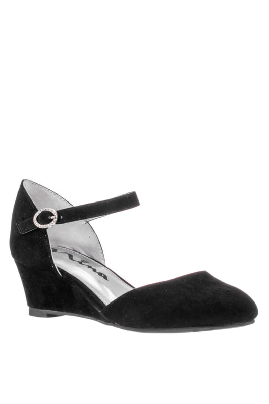 Nina Lenora in Black Microsuede