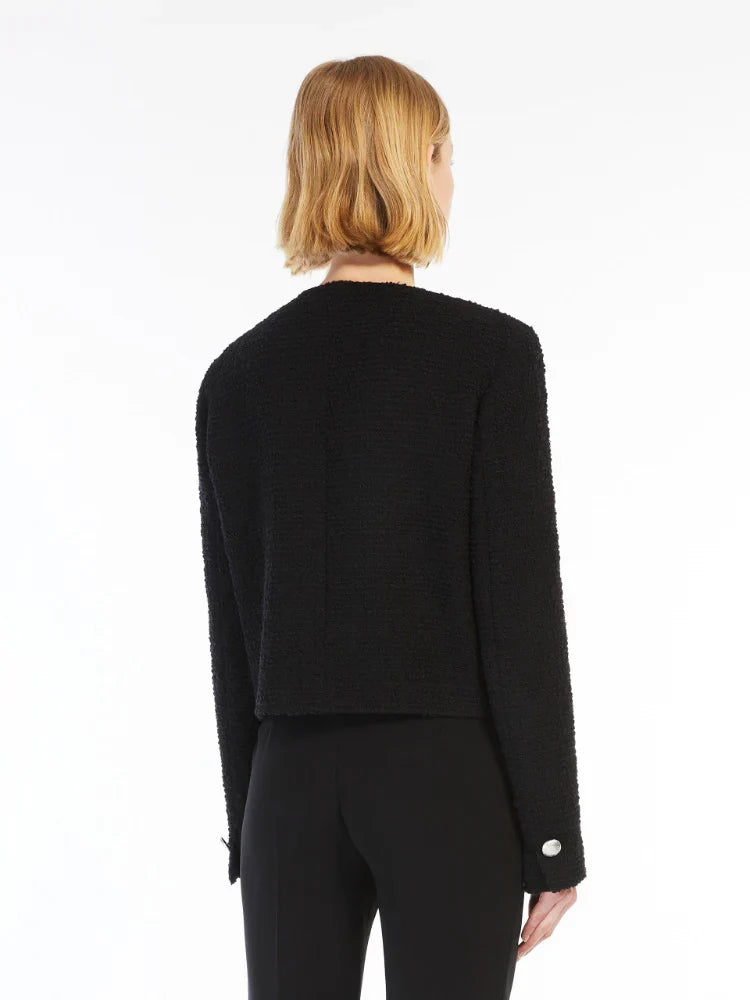 Max Mara Onirica Black Tweed Jacket