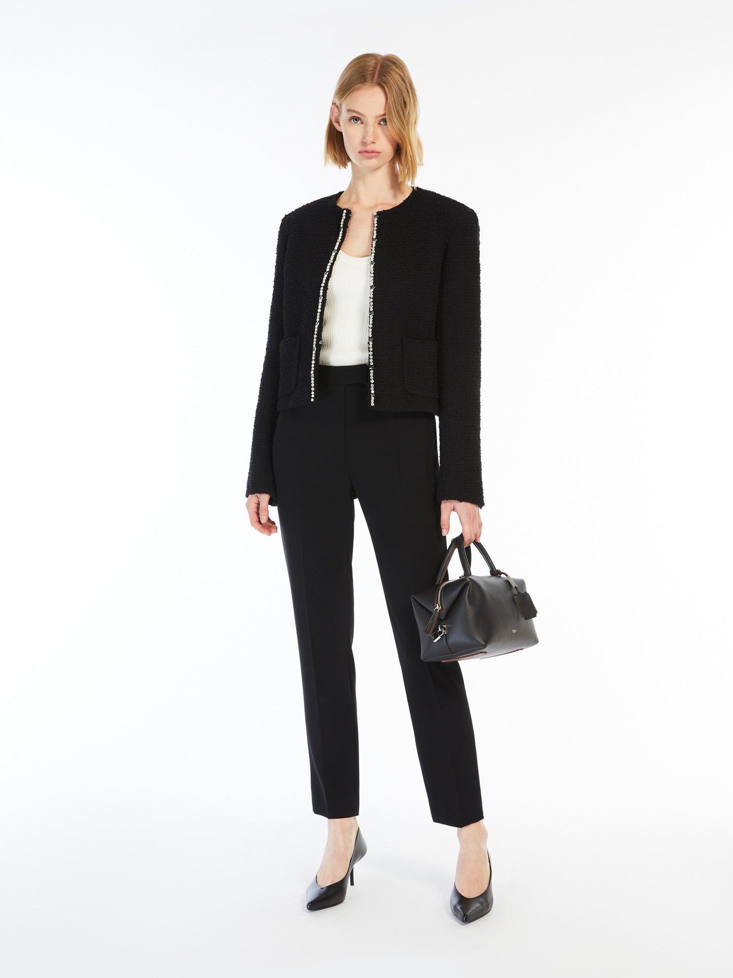 Max Mara Onirica Black Tweed Jacket