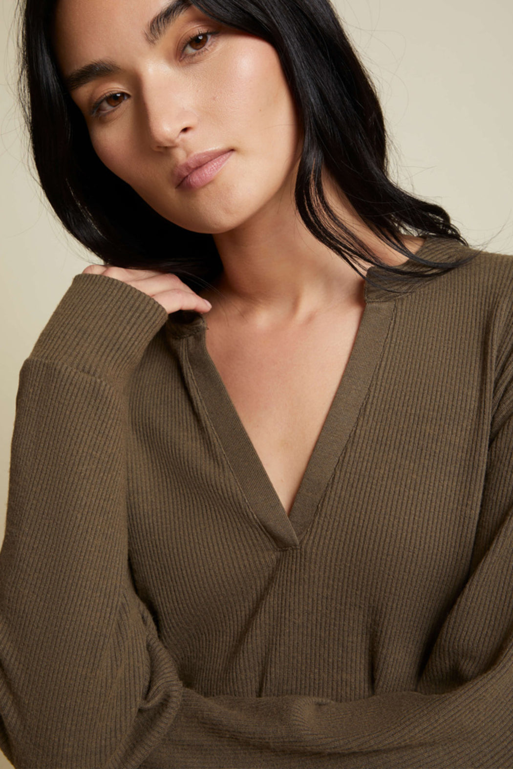 Oversized V Neck Top