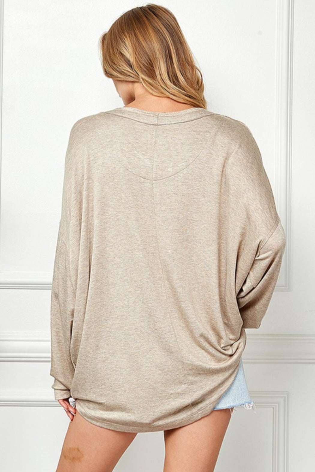 Oversized V Neck Top