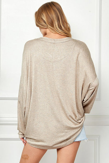 Oversized V Neck Top