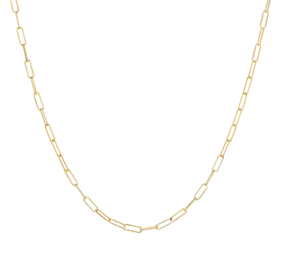 X Clip Link Necklace 18" Gold