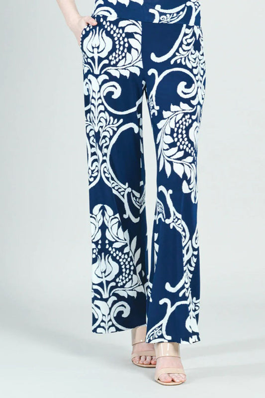 Paisley-Print Pants with Pockets
