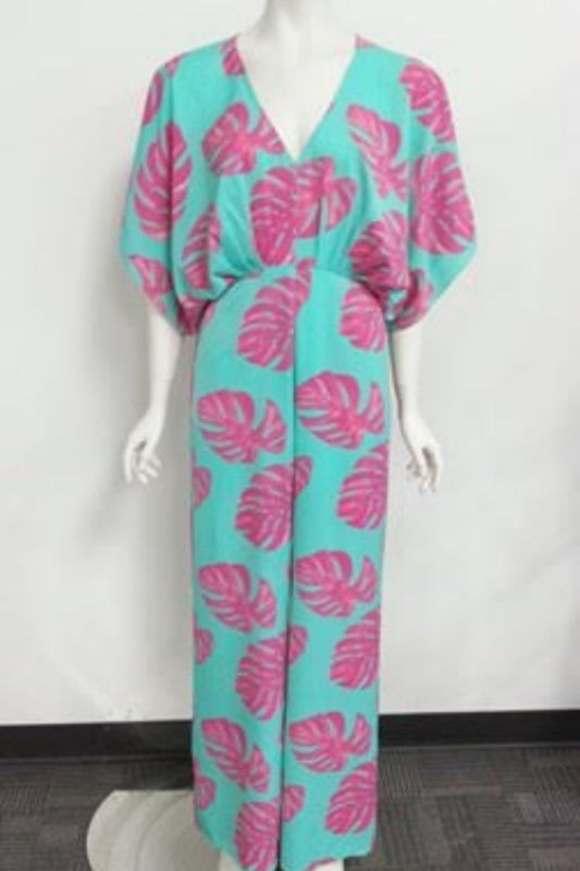 Palm Print Jumpsuit