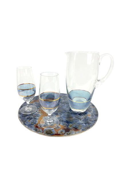 Panthera Indigo Glass Pitcher