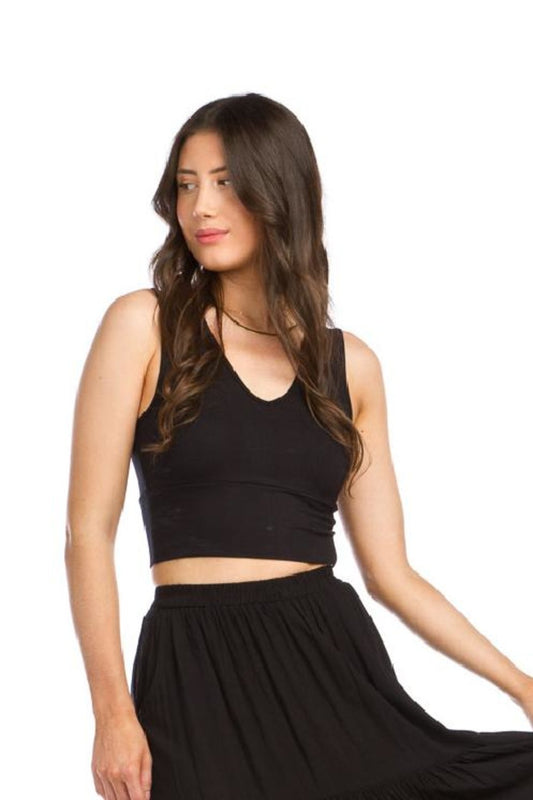 Black Cropped Tank