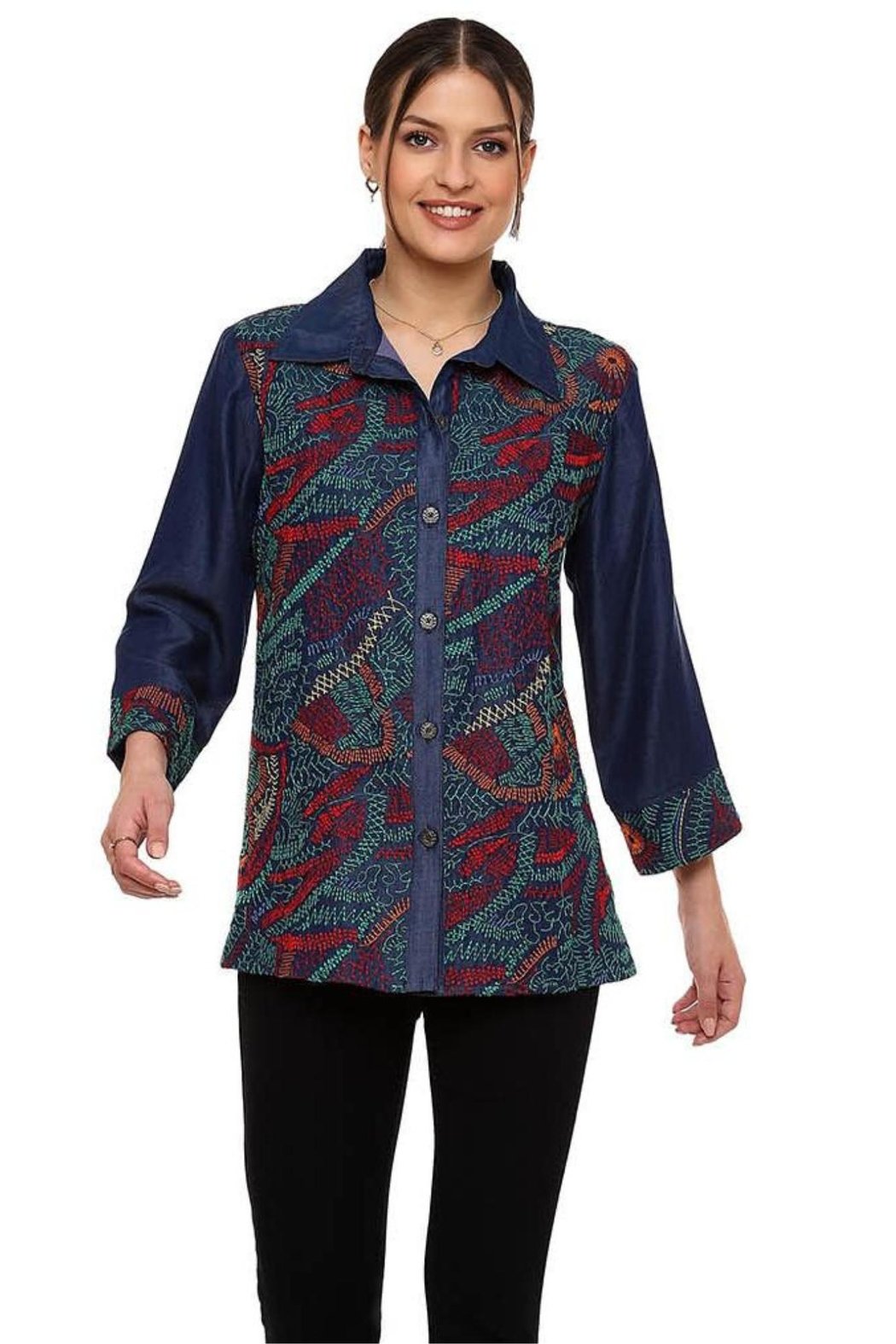 Denim Embroidered Shirt