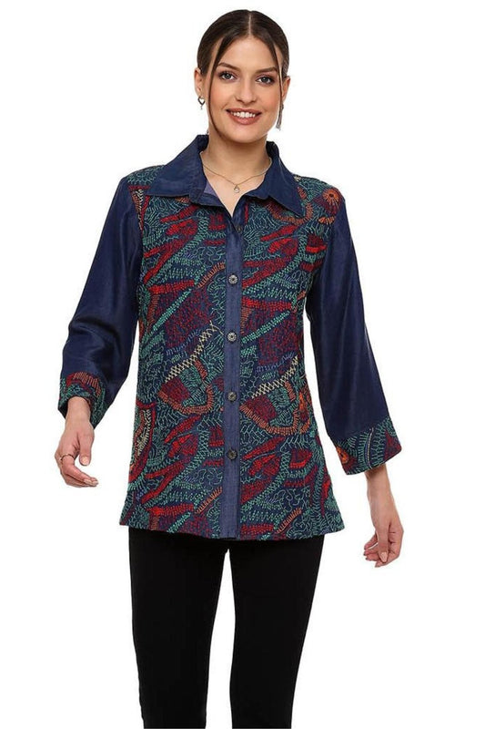 Denim Embroidered Shirt