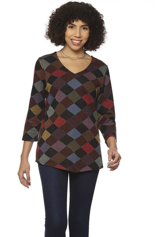 Diamond Patchwork Top