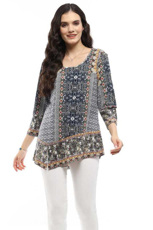 Patchwork Asymmetrical Top