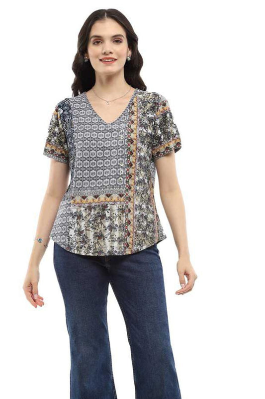 Patchwork Print Tee