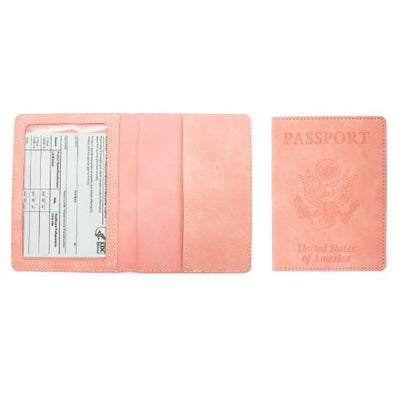 Passport Holder with CDC Vaccination Card Protector - 13 Colors