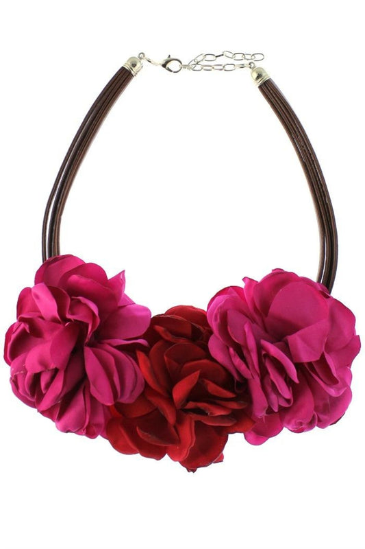 Red Floral Neckpiece