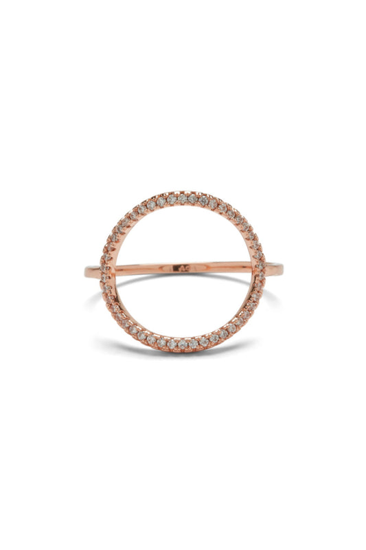 Pave Open Circle Ring