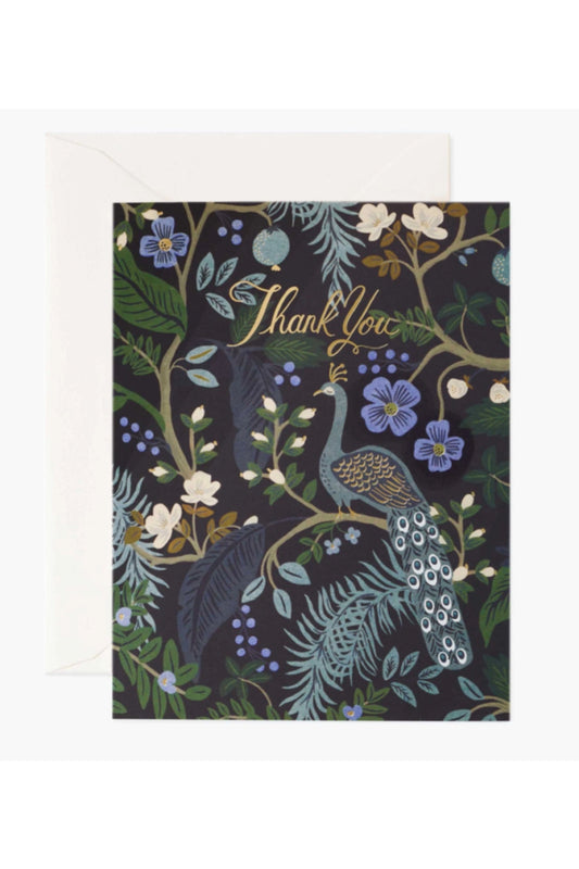 PEACOCK THANK YOU CARD