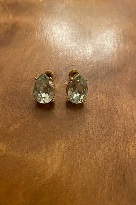 Pear Crystal Studs