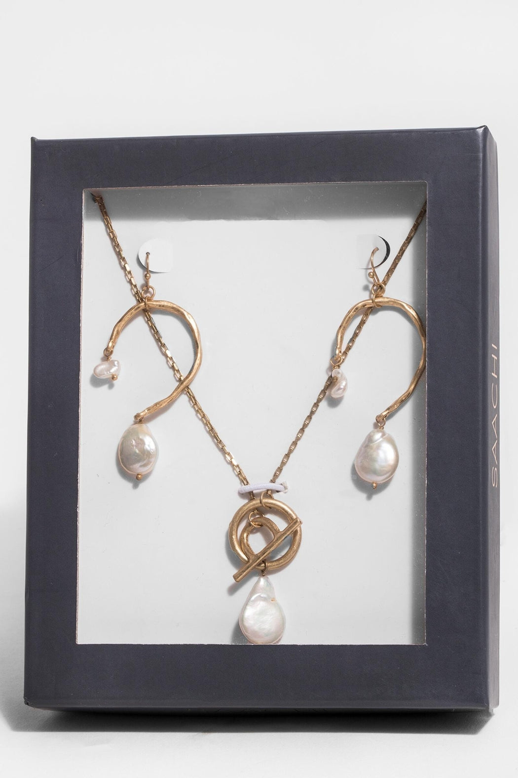 Pearl Necklace and Earring Gift Set