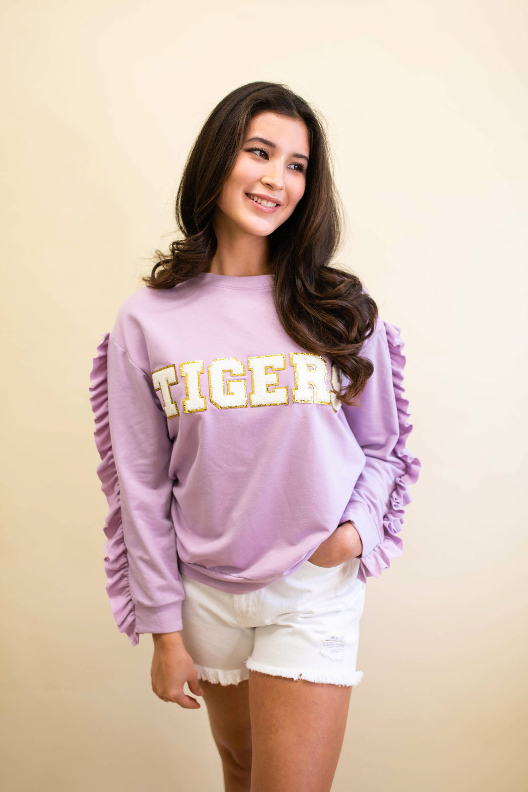 Pearl & Ruffle Sleeve Sweater
