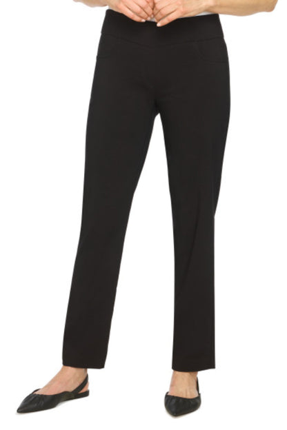 Petite Size Wide Waistband Pull-On Ankle Pants