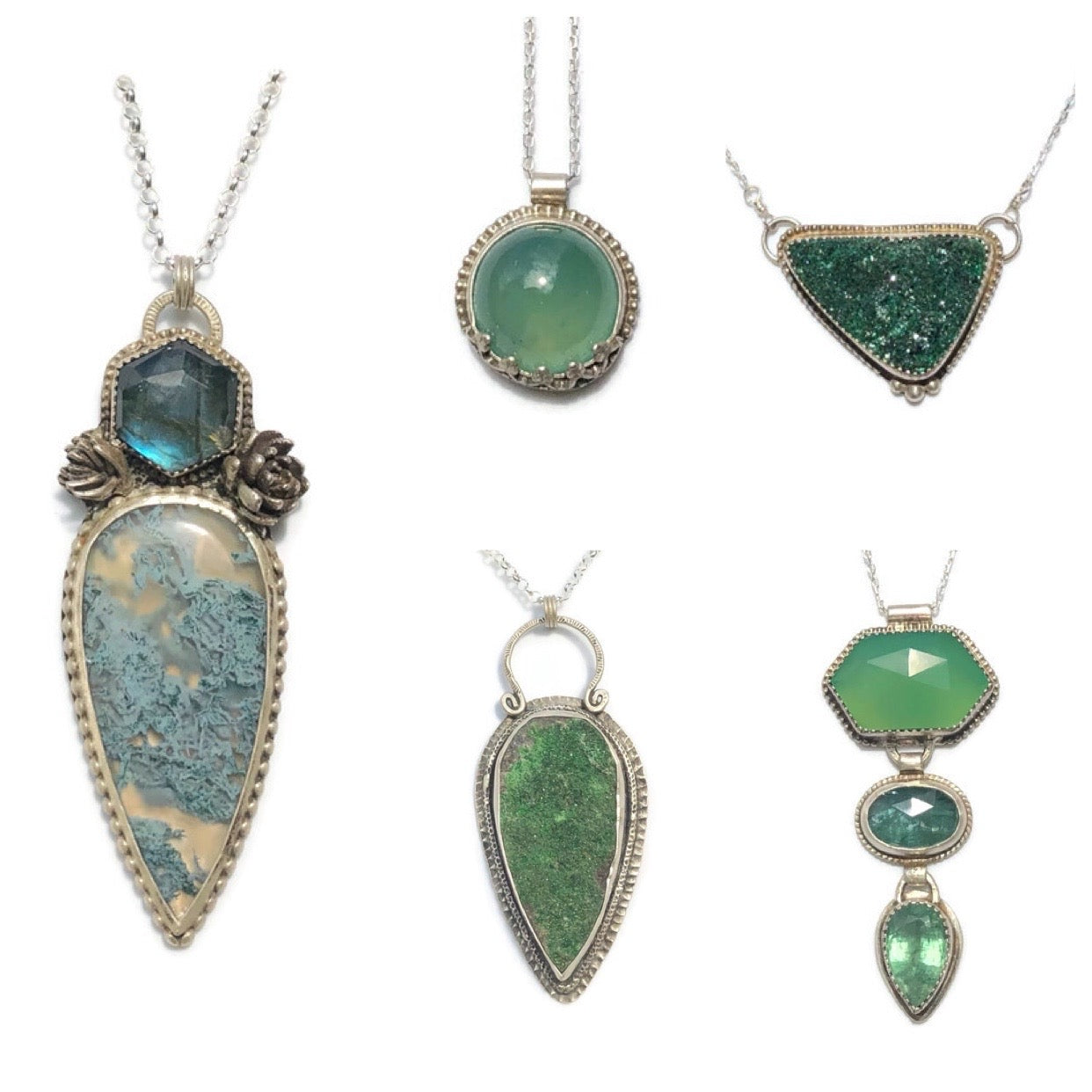 Malachite Druzy Pendant