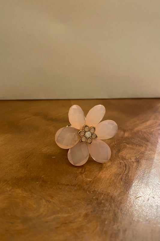 Pink & Gold Multi Flower Ring
