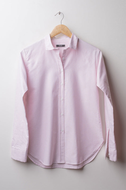 PINK OXFORD STRIPES SEMI SLIM SHIRT