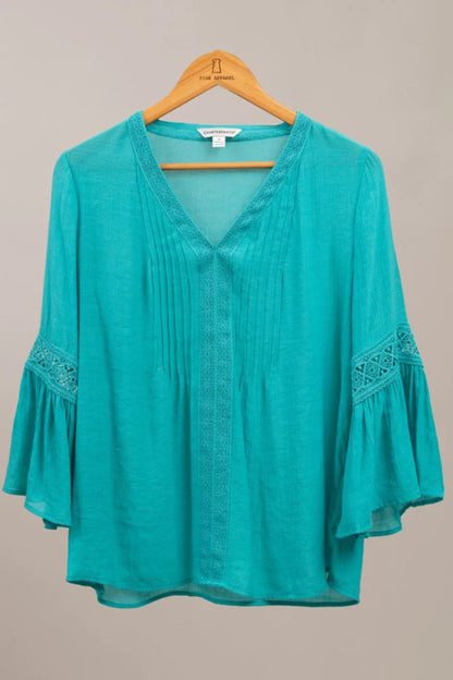 Pintuck w/ Crochet Top