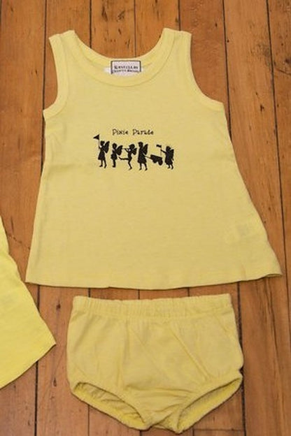 Pixie parade organic dress and diaper cover