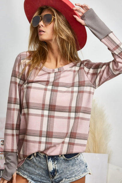 Plaid French Terry Shirt