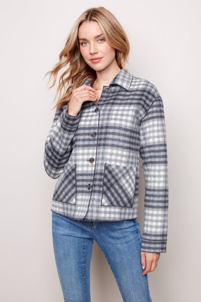 Plaid Reversible Short Jacket