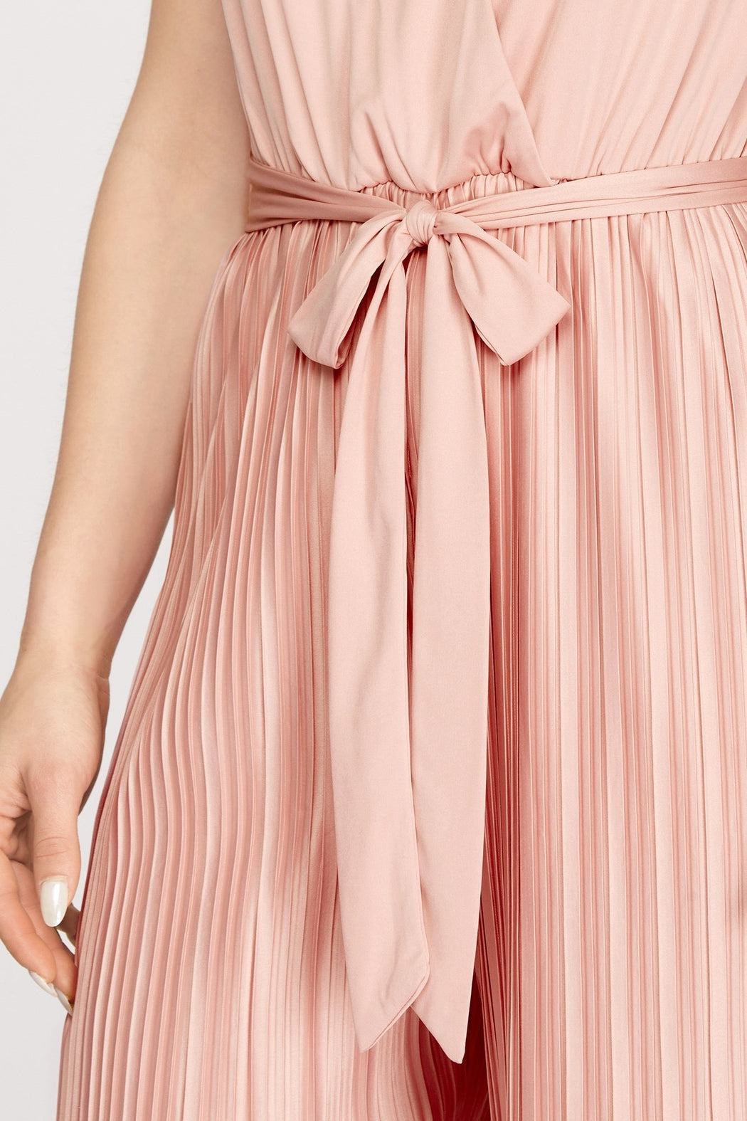 Pleated-Pant Jumpsuit