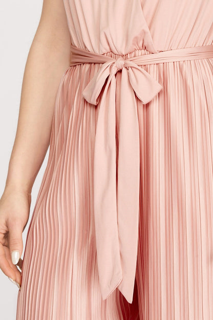 Pleated-Pant Jumpsuit