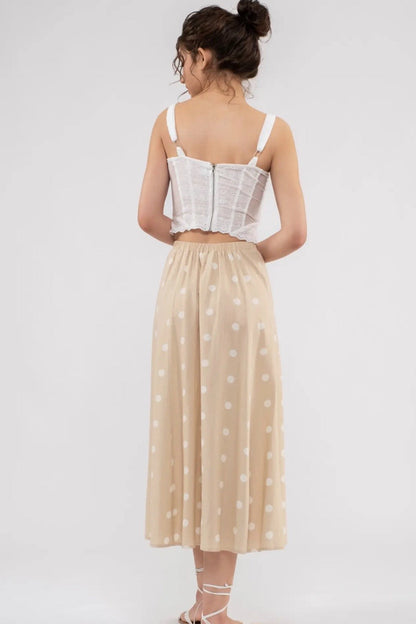 Polka Dot Midi Skirt