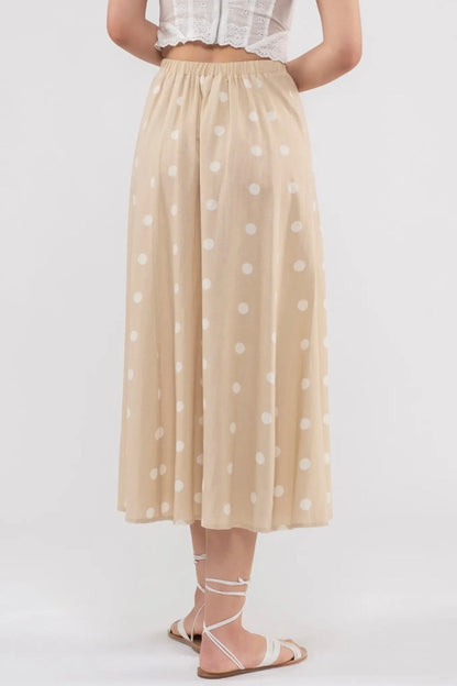Polka Dot Midi Skirt