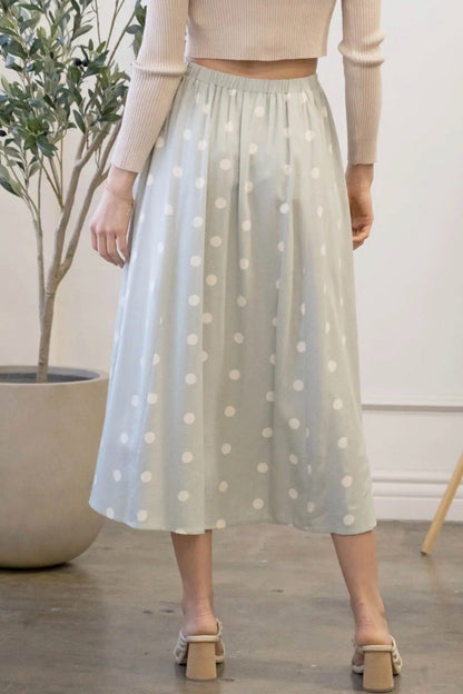Polka Dot Midi Skirt