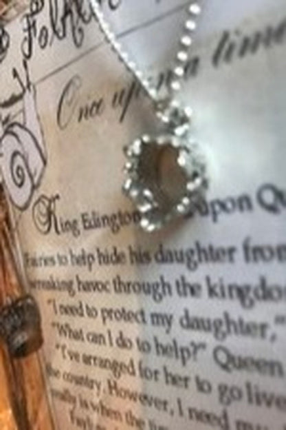 Princess crown storybook necklace