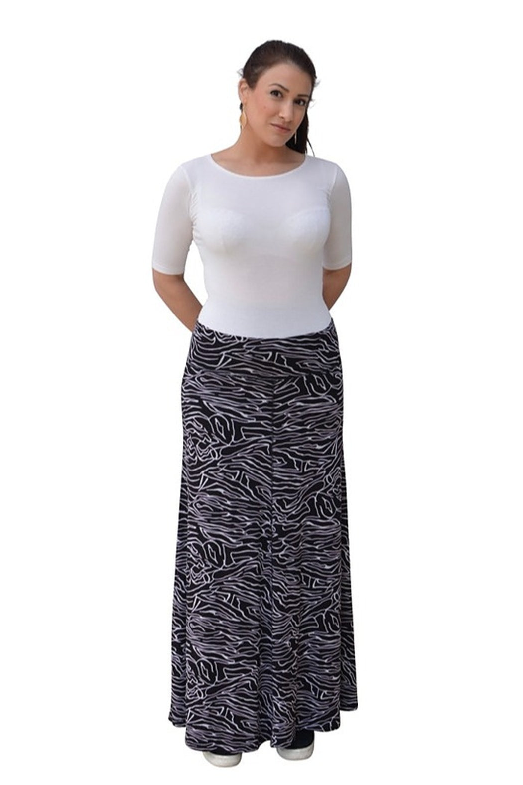 Printed Maxi Skirt for Women Flowing A-line