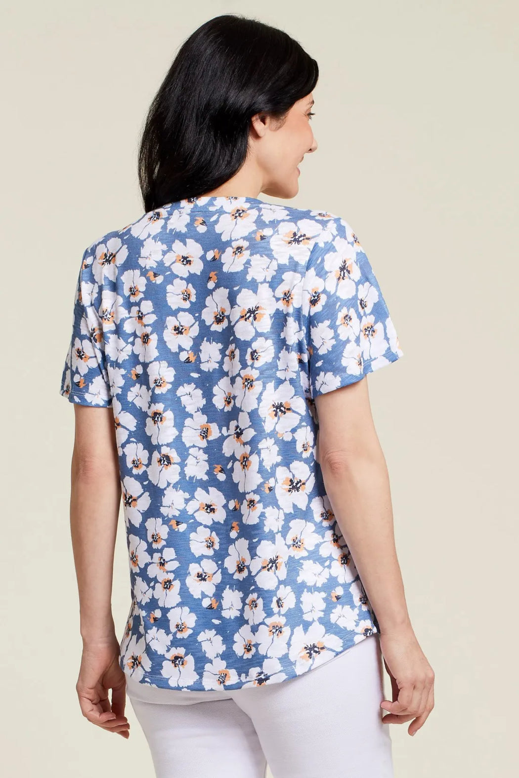 PRINTED FLUTTER SLEEVE BLOUSE
