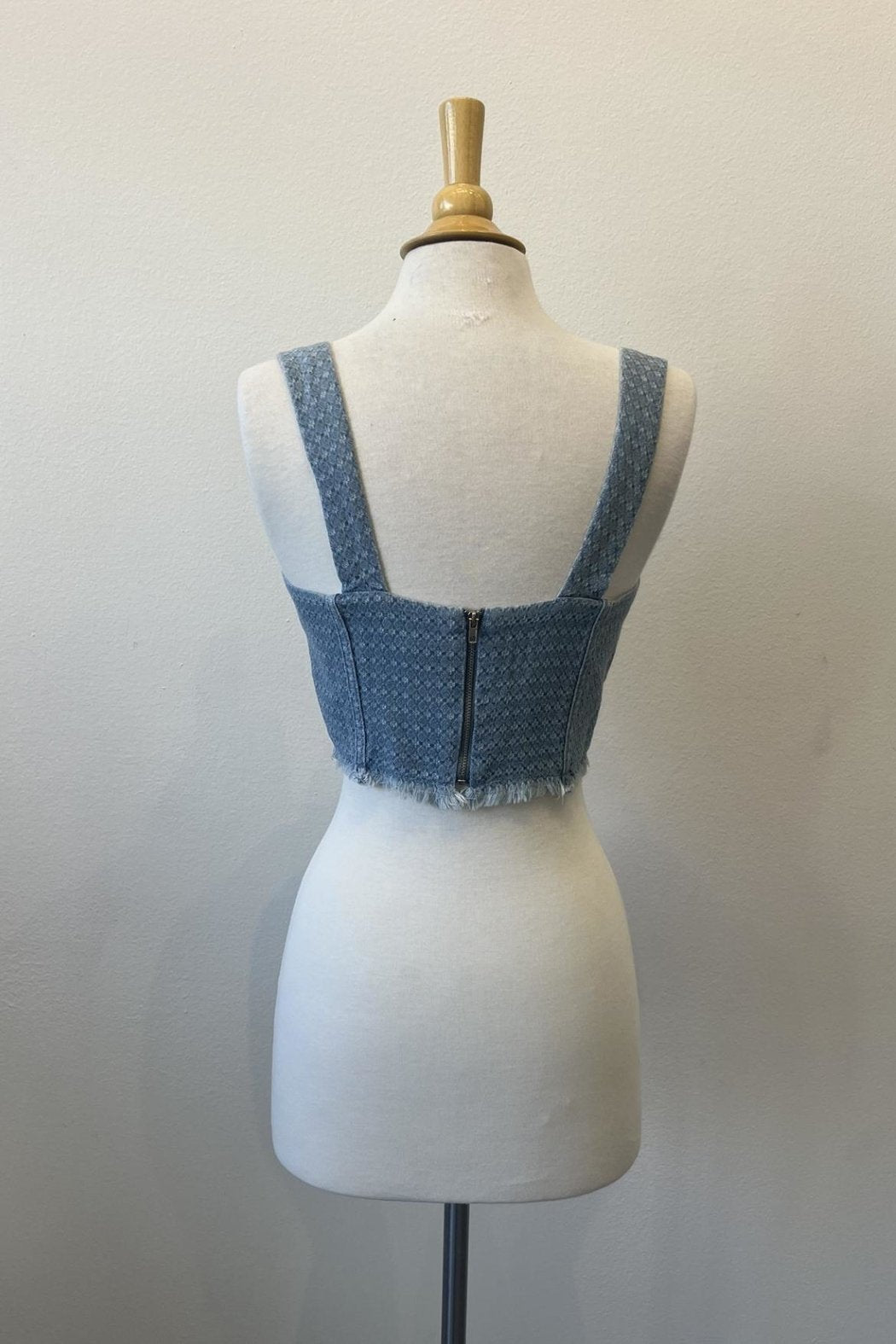 Chambray Crop Top