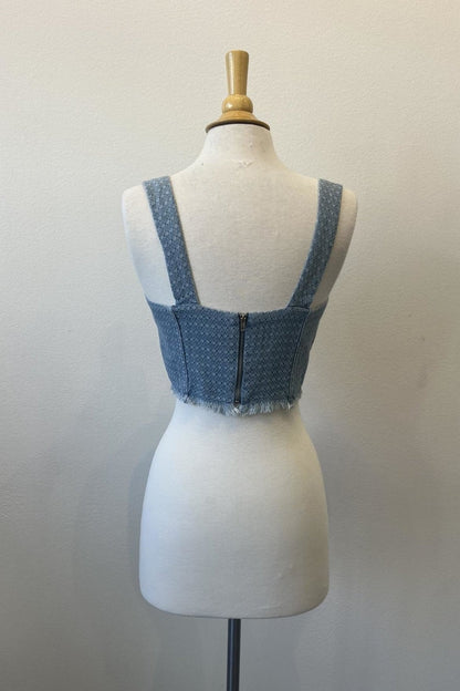 Chambray Crop Top