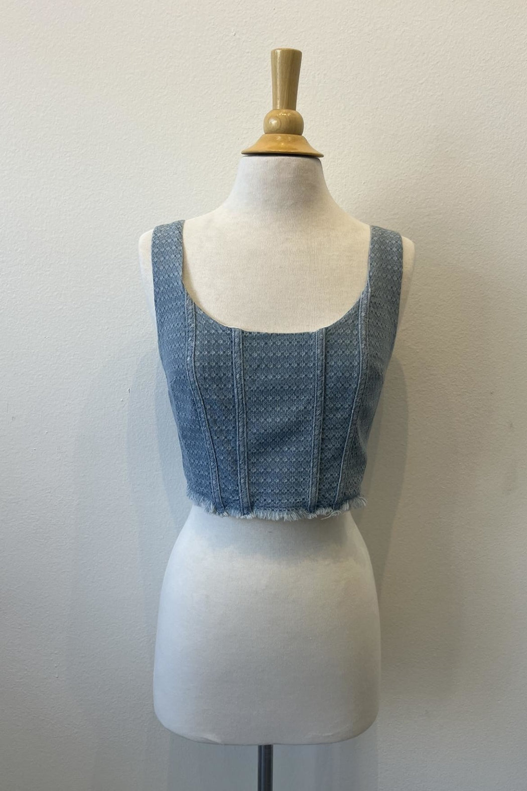 Chambray Crop Top