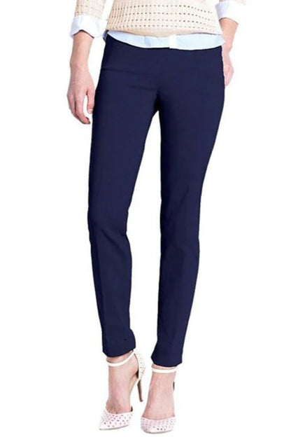 PULL-ON 3-BUTTON HEM VENT ANKLE PANT - NAVY ONLY