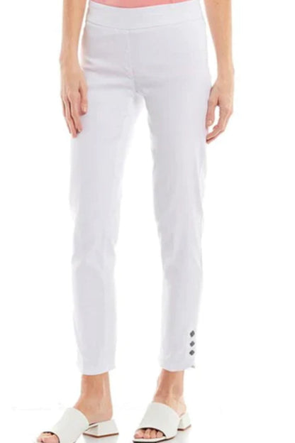 Pull On Crop Pant w/ Button Hem
