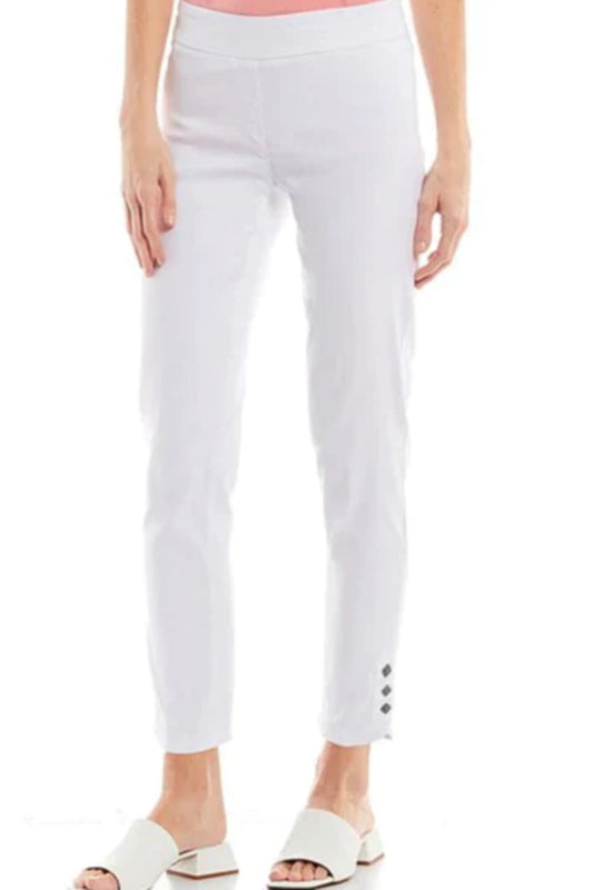 Pull On Crop Pant w/ Button Hem